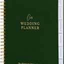 Timeless Premium Linen Wedding Planner Book and Organizer  Wedding Planning Book, Comprehensive Keepsake & Countdown Binder, Perfect Engagement Gift for Women, 11" x 9" (Forest)