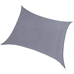 SUNNY GUARD Sun Shade Sail 12'x12' Rectangle Silver Grey UV Block Sunshade for Backyard Yard Deck Patio Garden Outdoor Activities and Facility