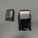 BaBylissPRO METALFX Double Foil Shaver, Handheld Electric Razor for Travel, Portable Cordless Close Face Shaver for Head, Beard, & Neck (Silver)