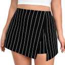 Floerns Women's Plus Size Asymmetrical Skorts High Waisted Skirts Shorts (XX-Large Plus)
