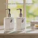 Purple Soap Dispenser with Refillable Plastic Pump for Bathroom Sink or Kitchen Counter, Ideal for Hand Soap, Liquid Soap, Dish Soap, or Lotion Use (2 Pack Lavender)