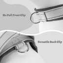 Escape-Proof Dog Harness Medium Size Dog Soft No Pull Padded Lightweight Reflective Adjustable Breathable Mesh Harness with Handle - Step in Medium Sized Vest Harness for Puppy, Gray, M