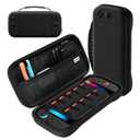 2 x ECHTPower Carrying Case for Nintendo Switch 2 (2025), Slim Hard Travel Case for Switch 2 Console & Accessories, Lightweight Ballistic Nylon Shell, 10 Game Slots, Soft Lining, Black