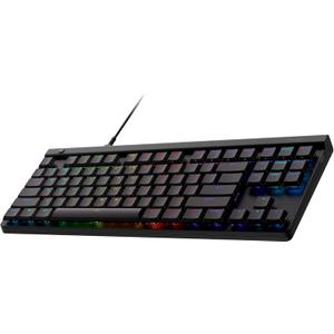 Logitech G515 TKL Wired Low Profile Gaming Keyboard, Fully Customizable RGB, Double-Shot PBT Keycaps, Tactile/Brown Switches - Black