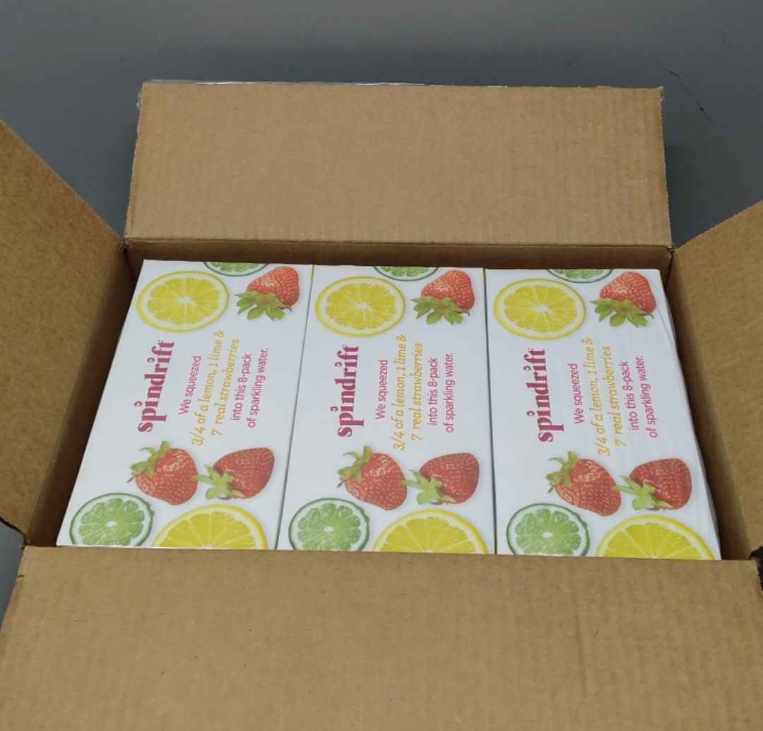 Spindrift Strawberry Lemonade Can 12 Ounce (Pack of 24), BBD 04/30/2026