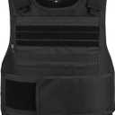 MGFLASHFORCE Tactical Vest for Men, Security Police Airsoft Vest (Black)