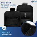 REVIX 16" 9" Flexible Gel Ice Packs Reusable for Lower Back with Strap, Dual-Sided Soft Body Ice Wraps for Shoulder, Neck, Abdomen and Leg Relief, Black 2 Packs