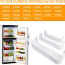 29325760166 RV Fridge Door Shelf Replacement Kit, Fit for Dometic DM2652 DM2852 RM Series Fridges 3 Pack White Freezer Upper Bottom Door Bin Snap-In Food Grade Replacement