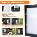 XL Dog Door for Exterior Doors, Heavy Duty Aluminum Doggy Door, Insulated Dual Flap for Extreme Weather, Lockable Doggie Door for Large & Extra Large Dogs up to 220 lbs