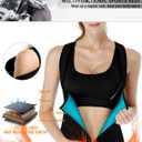 NonEcho Women Sauna Sweat Suit Sleeve Spa Cami Hot Neoprene Slimming Workout Vest Body Shaper Waist Trainer Top (Black, XL)