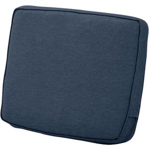 Classic Accessories Montlake Water-Resistant 23 x 20 x 4 Inch Patio Lounge Back Cushion, Heather Indigo Blue, Outdoor Loveseat Cushions