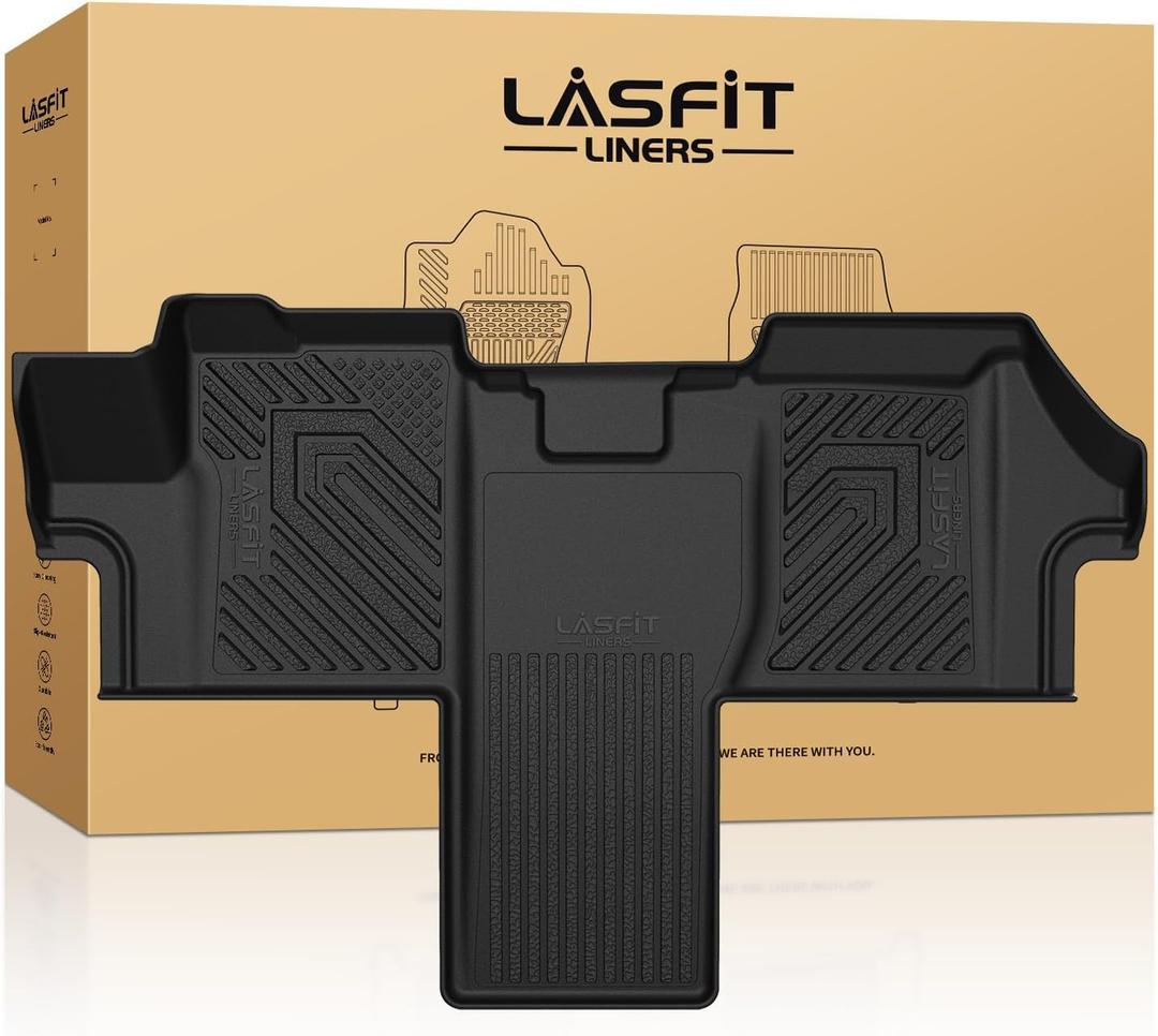 LASFIT Floor Mats for 2018 2019 2020 2021 2022 2023 2024 2025 2026 Dodge Ram Promaster 1500 2500 3500, All Weather TPE Custom Fit Car Mats Floor Liners 1st Row Only, Black