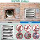 4" Upgrade Metal Dryer Vent Cover for House, Premium Stainless Steel Dryer Vent with 4 Screws Rubber Gasket, Best Exterior Wall Vent Cover with Louvre for Dryer Vents Range Hood Vent AC Vent