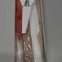 Astercook Knife Set, 13 Pieces Kitchen Knives Set with Healthy Anti-Rust Coating, Dishwasher Safe, Stainless Steel Chef Knife Sets with 6 Blade Guards, Perfect Holiday Gifts for Kitchen (Large, Cream)