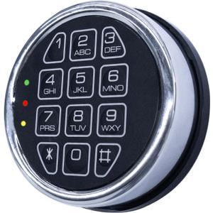 Chrome Electronic Safe Lock Replacement Keypad with Solenoid, Gun Safe Lock with Programmable Electronic Keypad, High-Security Boxes & Cabinets