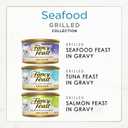 Purina Fancy Feast Grilled Wet Cat Food Seafood Collection in Wet Cat Food Variety Pack - (Pack of 24) 3 oz. Cans (EXP 05/01/28)