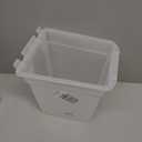 IRIS USA Airtight Dog Food Storage Container, WeatherPro, Up to 10 lbs, Removable Wheels, for Dog Cat Bird and Other Pet Food Storage Bin, Keep Fresh, Translucent Body, Made in USA, Clear/Gray