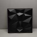 Art3d 3D Paneling Textured 3D Wall Design, Black Diamond, 19.7" x 19.7" (12 Pack)
