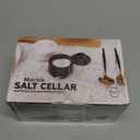 Marble Salt Cellar 3" Oceanic and Verona Celtic Salt and Spices Bowl for Kitchen & Home Storage Décor, Sea Salt Holder with Lid Storage Container