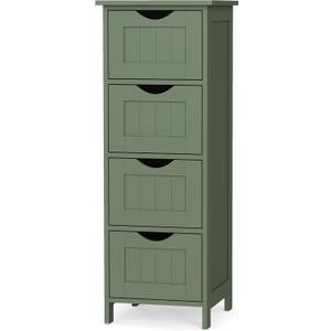 VASAGLE Floor Storage Cabinet, Freestanding Organizer with 4 Drawers, 4 Drawers（32.3"H）