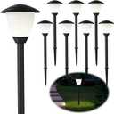 Low Voltage Pathway Lights LED Landscape Lights, 1.7W 12V, 3000K Warm White, IP65 Waterproof, ETL Listed, for Yard, Walkway, Garden, Black 6 Pack