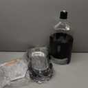 7L Automatic Dog Water Dispenser Bowl, Gravity Pet Water Dispenser with Stainless Steel Bowl, No Spilling Large Capacity Water Feeder for Dogs Cats (7L Without Filter Black)