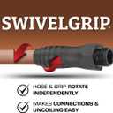 Flexzilla Colors SwivelGrip Garden Hose 5/8 in. x 100 ft., Lightweight All-Weather Water Hose, Durable and Flexible, Leak-Free Connections, Red Clay