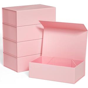 Gift Boxe 10" x 6" x 3" with Magnetic Closure Lid Gift Boxes for Presents,Bridesmaid Gifts Box,Cute Box,Birthday Gift box,Luxury for Gift Packaging, Magnetic Gift Box for Wrapping Gifts (Pink/5PCS)