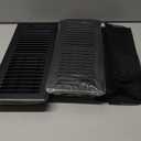 Floor Vent Covers 2 Pack, 4" x 12" (Duct Opening Size) Easy Adjust Vent Deflector Metal Reinforced Weld,Black
