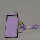 Cavor Compatible with Google Pixel 7 Pro Case Wallet, Pixel 7 Pro Crossbody Phone Case with Strap, Wallet Cover for Women,Leather Zipper Pocket Card Holder-Purple