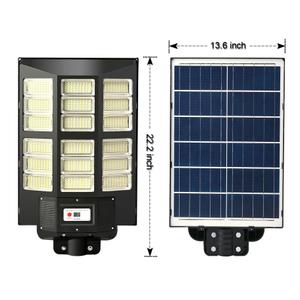 Solar Street Light Outdoor, Dusk to Dawn Solar Parking Lot Light Outdoor Waterproof Radar Motion Sensor Solar Flood Light with Remote Control for Squares Garage Street Road