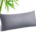 BEDELITE Body Pillow Cover, Rayon Made from Bamboo, Cooling Body Pillow Pillowcase for Hot Sleepers and Night Sweats, Breathable & Silky Soft Full Long Pillow Case Cover (Grey, 20x54 Inches)