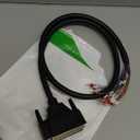 DB37 Male to Bare Wire with Cable Marker, 26AWG-3.3FT, D-SUB 37-Pin Connector to Single end Cable with Terminal,Multicore 37 Wire All Provided with Wiring Terminals-Black
