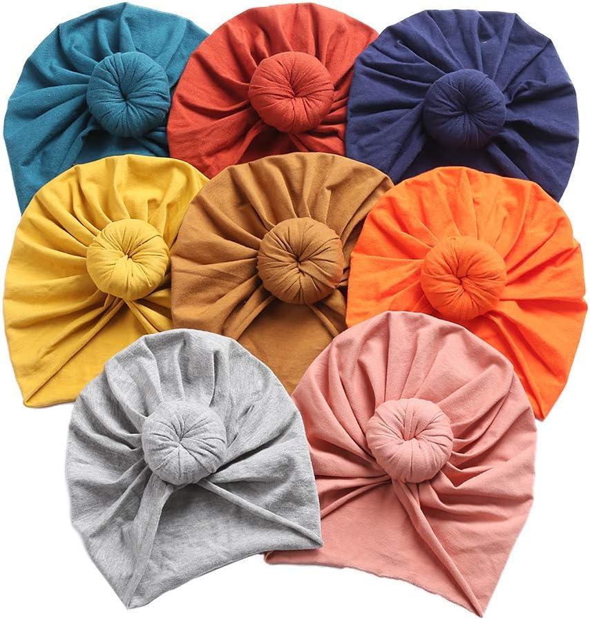 Baby Hats Newborn Baby Girls Turban Hospital Hat Infant Toddler Kid Hat Big Hair Bow Top Knot Head Wrap