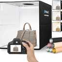 Portable Photo Studio Light Box, PULUZ 16"x16" Professional Dimmable Shooting Tent Kit with 160 LEDs Lights & 6 Kinds Double-Sided Color Backgrounds for Product Photography (16x16 Inch)