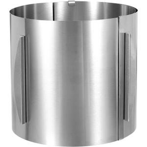 Cake Ring 20cm High Adjustable Round Cake Ring Stainless Steel Mousse Baking Moulds Bakeware Supplies for Baking Cooking Making Tool