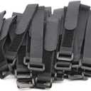 25pcs Black Reusable Fastening Cable Straps, Hook and Loop Cable Tie Down Straps 6"-8"-12"-18"-24"(Each 5Pcs)