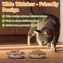 6 Pcs Stainless Steel Cat Bowls, Metal Cat Bowls Whisker Friendly, 5.5Inch Shallow Wide Cat Food Dishes, Replacement Basic Cat Plates