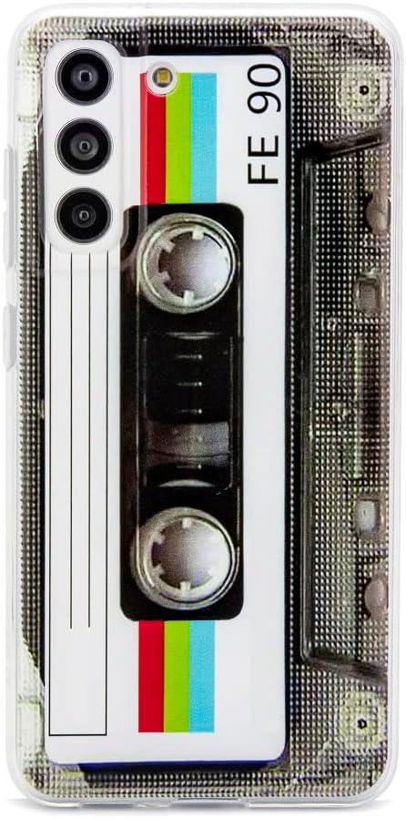Case for Galaxy S21 FE 5G Shockproof Scratchproof with TPU Soft Bumper Retro Cassette Tape Case Compatible with Samsung Galaxy S21 FE 5G