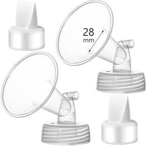 Momstouch 28mm Flange and Duckbill Valve Compatible with Spectra S1 S2 9 Plus Breastpump Replacement to Spectra Pump Parts, Not Original, Replace Accessories.