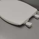 Bemis 7300SLEC Slow Close Toilet Seat, Easy Clean Hinges and Durable Plastic Seat, Made in USA, Elongated, White