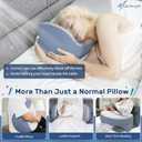 Cervical Neck Pillow, Ergonomic Pillows Side Sleeper Pillows for Adults, Memory Foam Neck Support Pillows for Side Back Stomach Sleeper with Cooling Pillowcase