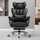GTPLAYER Big and Tall Gaming Chair 400lbs Heavy Duty Office Chair with Footrest, High Back Pocket Spring Lumbar Support, Ergonomic Wide Comfy Seated Cushion for Lower Back Pain Relief, Earth-Black