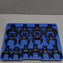 14 Piece Crows Foot Wrench Set, SAE Shockit Crows Foot for 1-1/16" to 2" Flare Nuts for 1/2" Drive Rachets & Extenders, Blackened Cr-V Steel Crowfoot Wrenches