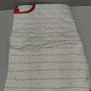 Sumind 36 Inch Christmas Tree Skirt Red and White Stripes Xmas Tree Skirt Reusable Quilted Indoor Ornaments for Winter Home Decorations Holiday Party Supplies