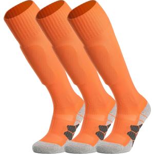 APTESOL Knee High Soccer Socks (1 Pair) Team Sport Cushion Athletic Socks for Kids Youth Adult, Medium