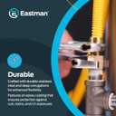 Eastman 60 Inch x 1/2 Inch OD Flexible Gas Line Connector with (2) 1/2 Inch MIP Fitting Ends for Natural Gas and Liquid Propane, Stainless Steel, Yellow, 20YE505060B