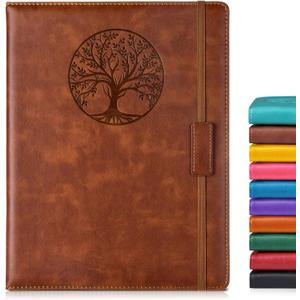 Lined Journal Notebook for Women Men,256 Pages A4 Large Hardcover Leather Journals for Writing,Travel,Business,Work,School,College Ruled Notebooks for Note Taking, Diary Notepad 8.6"11" (Brown)