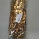 FOIMAS Gold Artificial Eucalyptus Stems,36pcs Faux Eucalyptus Branches Leaves Decor for Floral Arrangement Wedding Bouquet Home Decoration