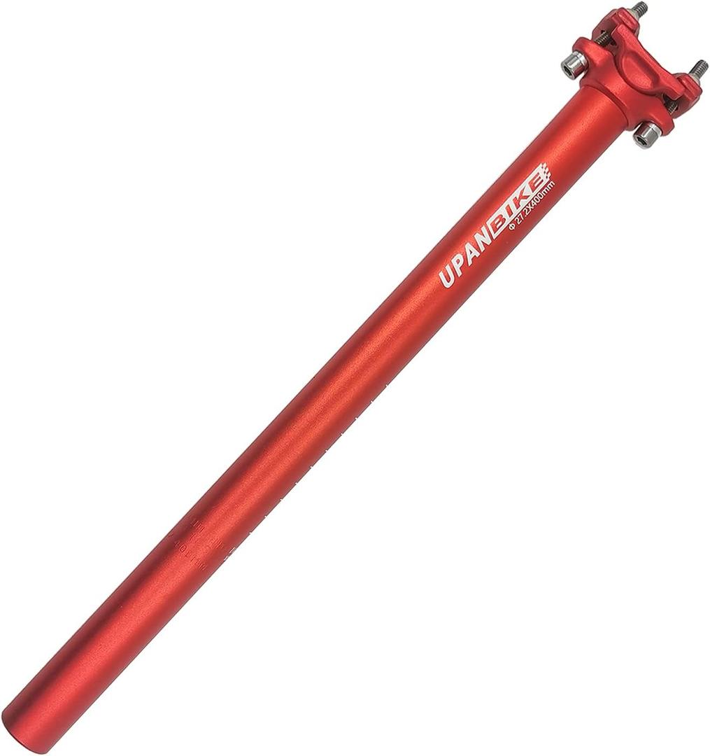 UPANBIKE Bike Seatpost Aluminum Alloy Adjustable Seat Post 400mm Length Diameter 25.4/27.2/28.6//30.9/31.6mm for Mountain Bike Road Bicycle